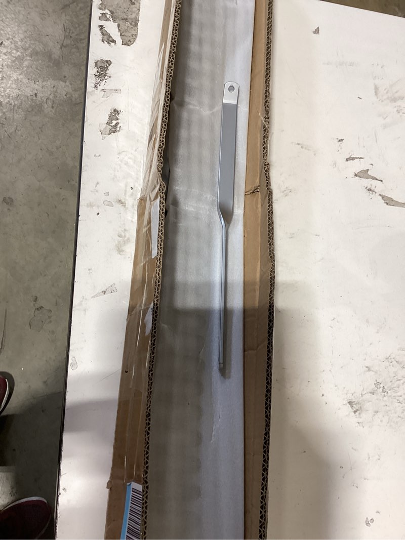 Condition photo showing New/Like New for vevor landscape rake, 36" head aluminum lake weed rake with 75" long handle for loosening soil, lawn care, weeding lake, garden, silver 75 inch