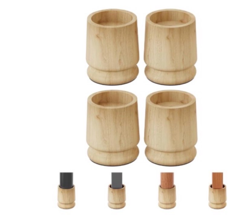 tqvai large bed risers heavy duty, 5" h(inner 4" h), 2200 lbs loading capacity, anti-fall edge, 4 pa