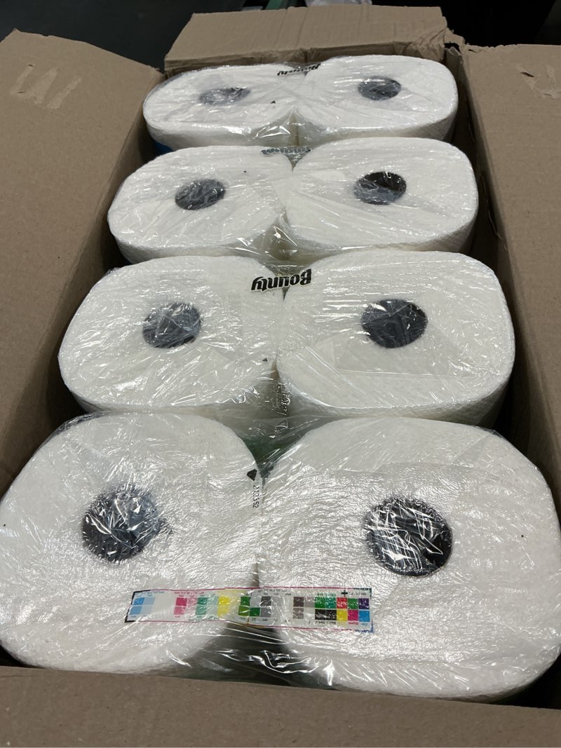 Condition photo showing New/Like New for Bounty Quick-Size Paper Towels, White, 8 Family Triple Rolls = 27 Regular Rolls Family Triple 8 Rolls (141 Sheets)