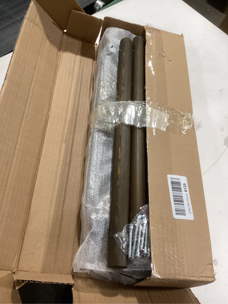 Condition photo showing New/Like New for Oval Solid Wood Narrow Side Table, Slim Small Pedestal Coffee Table for Living Room, Modern Minimalist Design for Small Spaces, Recliner Drink Table (Dark Walnut, Large) Large Dark Walnut