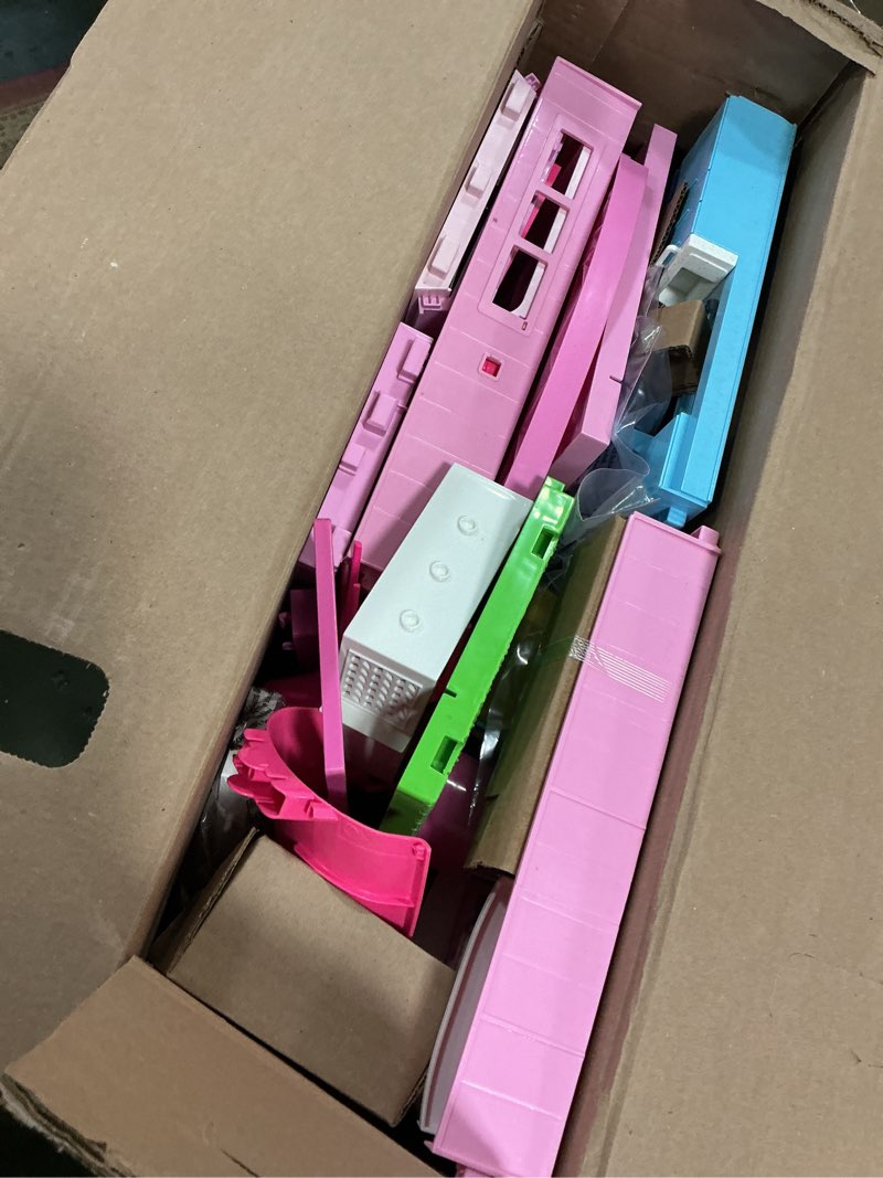 Condition photo showing As Is for Barbie Dreamhouse Pool Party Doll House with 75+ pc, 3 Story Slide: Adult Assembly, Fits 12 Inch Dolls