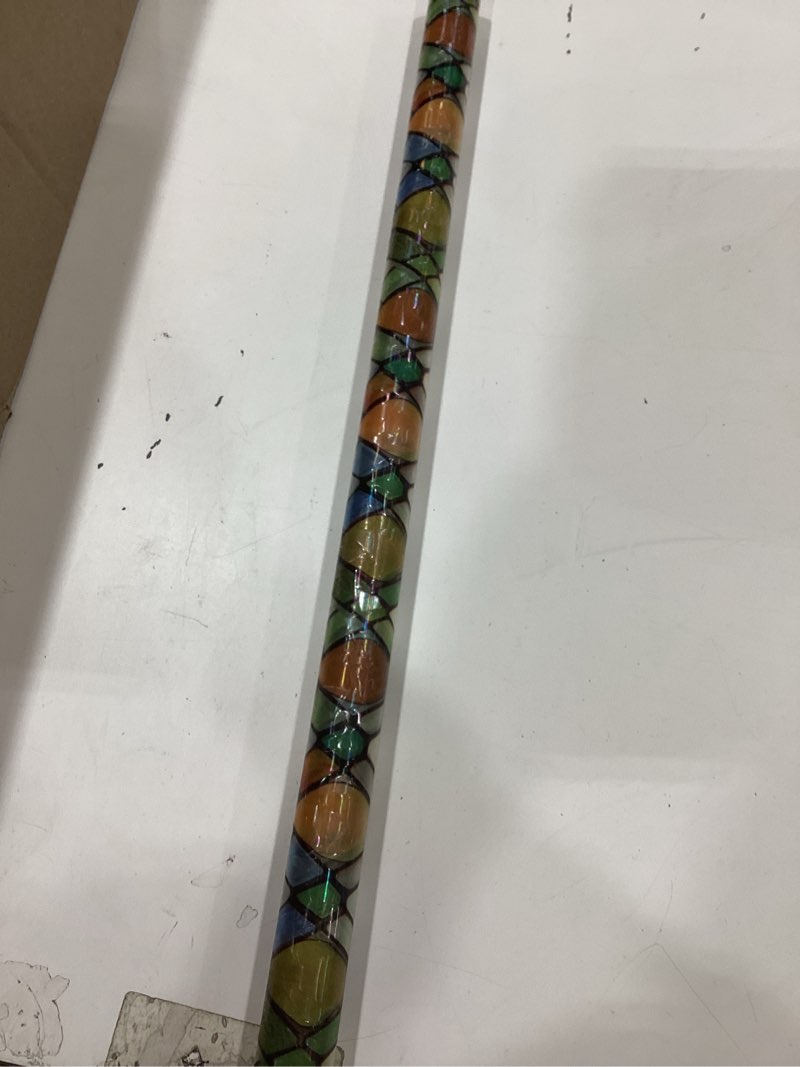 Condition photo showing Good Condition for window privacy film, stained glass decorative static cling, removable laser sun blocking vinyl covering,window film for home kitchen living room, rainbow crystal shards, 17.3 x 78.7in rainbow crystal shards 17.5" x 78.7"