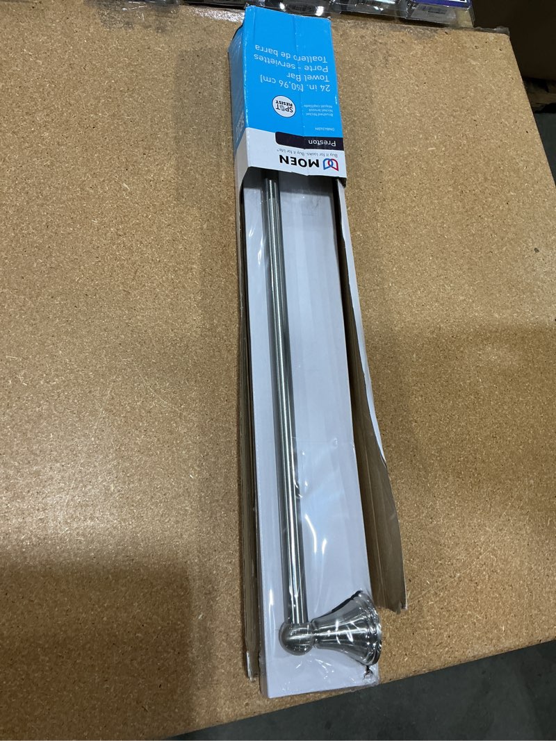 Condition photo showing Good Condition for brushed nickel bathroom hardware towel rack