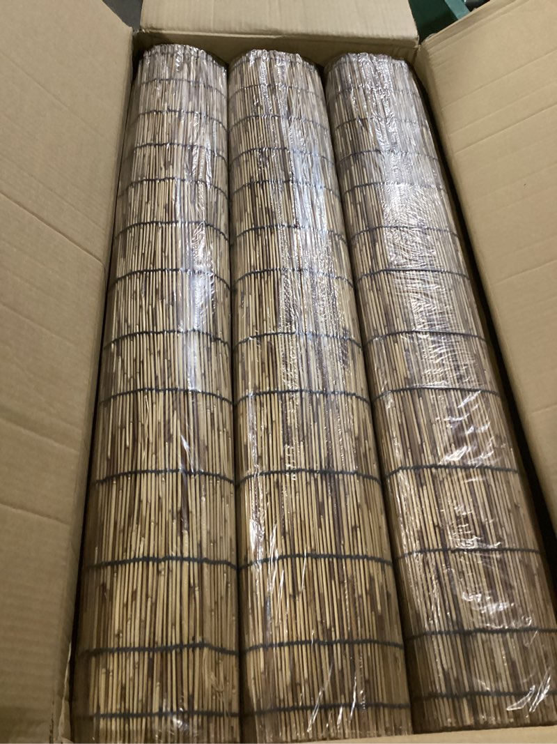 Condition photo showing New/Like New for barydat 3 pcs 3 x 16.4 ft reed fence roll, 85% shade bamboo privacy screen, natural decorative reed fencing for outdoor garden backyard patio balcony 3 3 x 16.4 ft