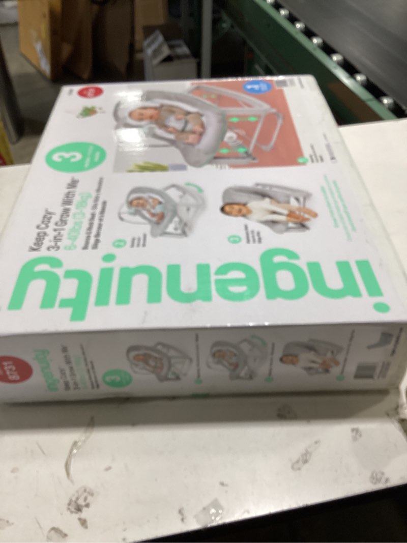 Condition photo showing New/Like New for ingenuity keep cozy 3-in-1 grow with me vibrating baby bouncer, seat & infant to toddler rocker, vibrations & -toy bar, 0-30 months up to 40 lbs (weaver)