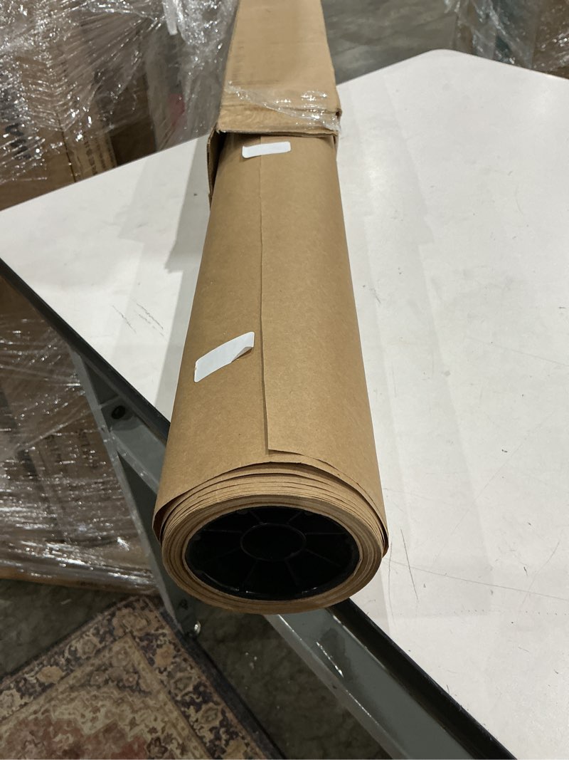 Condition photo showing As Is for large brown kraft paper roll - 36" x 1200" (100 ft) - made in usa - ideal for gift wrapping, packing, moving, postal, shipping, parcel, wall art, crafts, bulletin boards, floor cover or table runner 36" x 100' brown