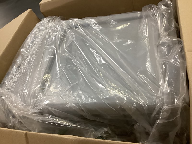 Condition photo showing Good Condition for Rubbermaid Commercial Products SLIM JIM Plastic Rectangular Trash/Garbage Can/Bin with Venting Channels 16 GAL Gray for Kitchens/Classrooms/Offices/Back of House