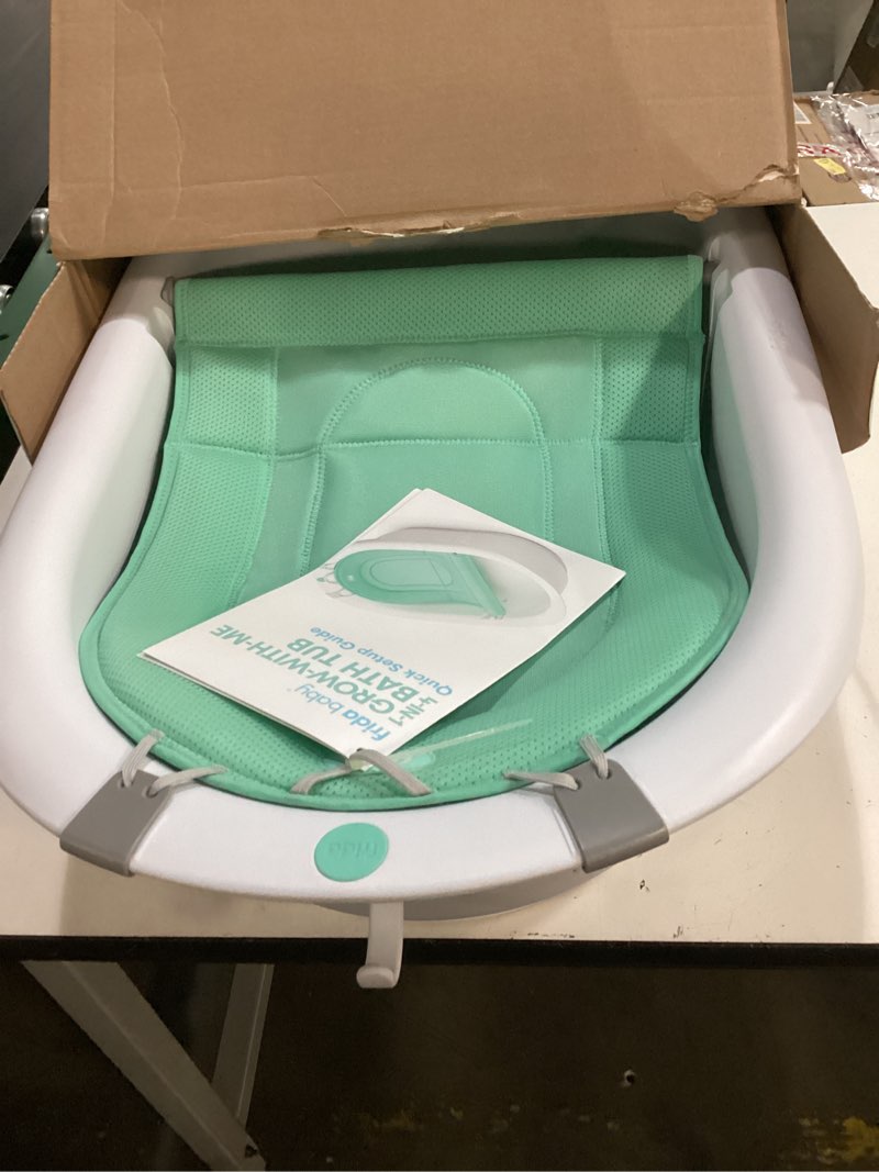 Condition photo showing Good Condition for frida baby 4-in-1 grow-with-me baby bathtub, baby tub for newborns to toddler with removable bath seat & backrest for bath support in tub