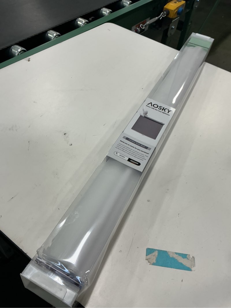 Condition photo showing New/Like New for Cordless Roller Shades Blackout Blinds for Windows Room Darkening Rolled Up Shades with Spring System, UV Protection Natural Linen Fabric Window Shades Door Blinds for Home?29" W x 72" H, Linen Cream 29"W x 72"H Linen Cream