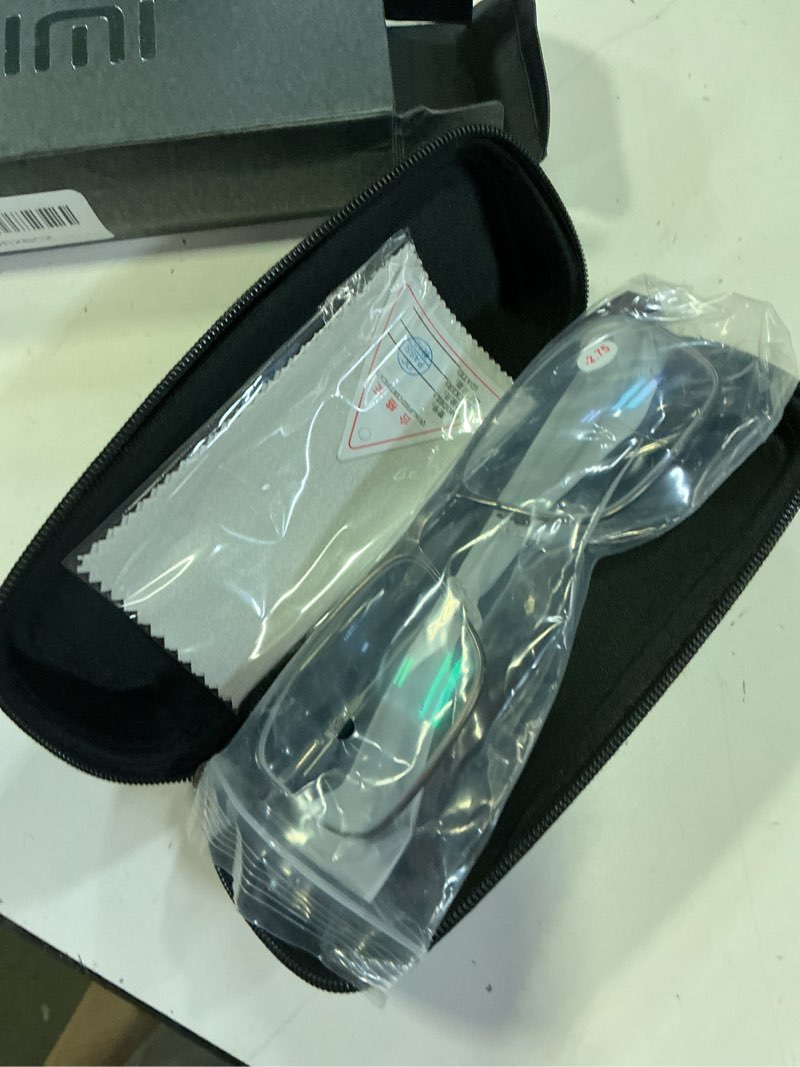 Condition photo showing New/Like New for yimi photochromic nearsighted distance glasses spring hinge uv400 sunglasses anti-blue light myopia glasses for men women (black, -2.75, x) black -2.75 x