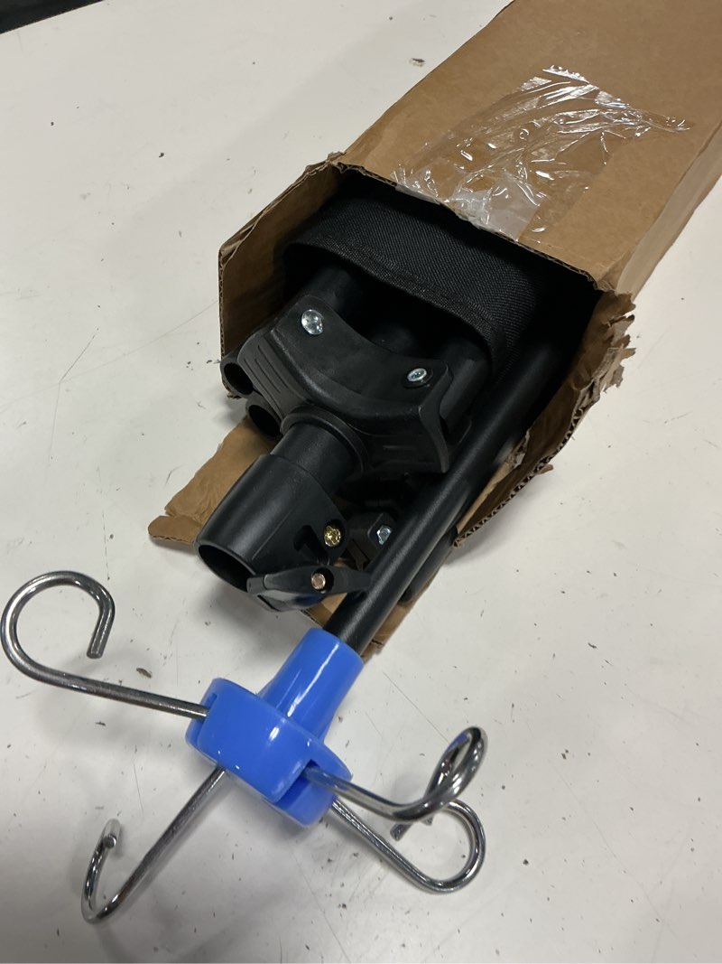 Condition photo showing Good Condition for foldable iv pole stand, portable telescoping floor stand with 4 hooks, height adjustable, travel infusion pole for home care, hospitals, nursing homes and when traveling