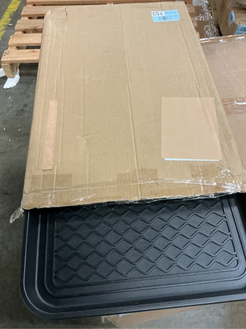 Condition photo showing Good Condition for all-weather indoor/outdoor boot tray - weather-resistant hard plastic shoe mat with raised edge for entryways, decks, and patios by stalwart (black)