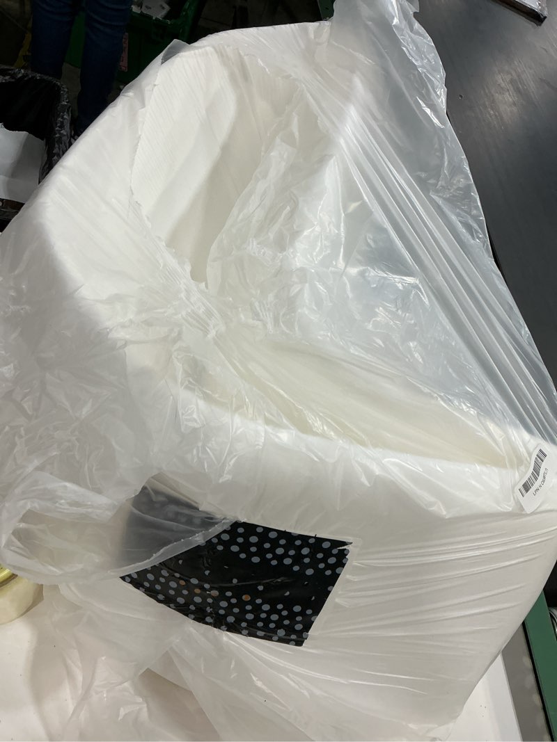 Condition photo showing As Is for vekkia king bed wedge pillow for headboard gap/bed gap filler/mattress wedge to fill 0-6" gap between headboard and mattress (white 76"x10"x6") white king(10 in x 6 in x 76 in--big)