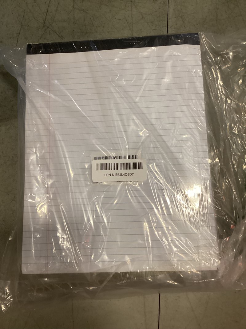 Condition photo showing New/Like New for legal pads 8.5 x11, narrow ruled notepads, 12 pack, 50 sheet/pad, white legal pads, tear off notepad, perforated writing pad, notebook paper college ruled, notepads for office home school, notepad white 12 pack