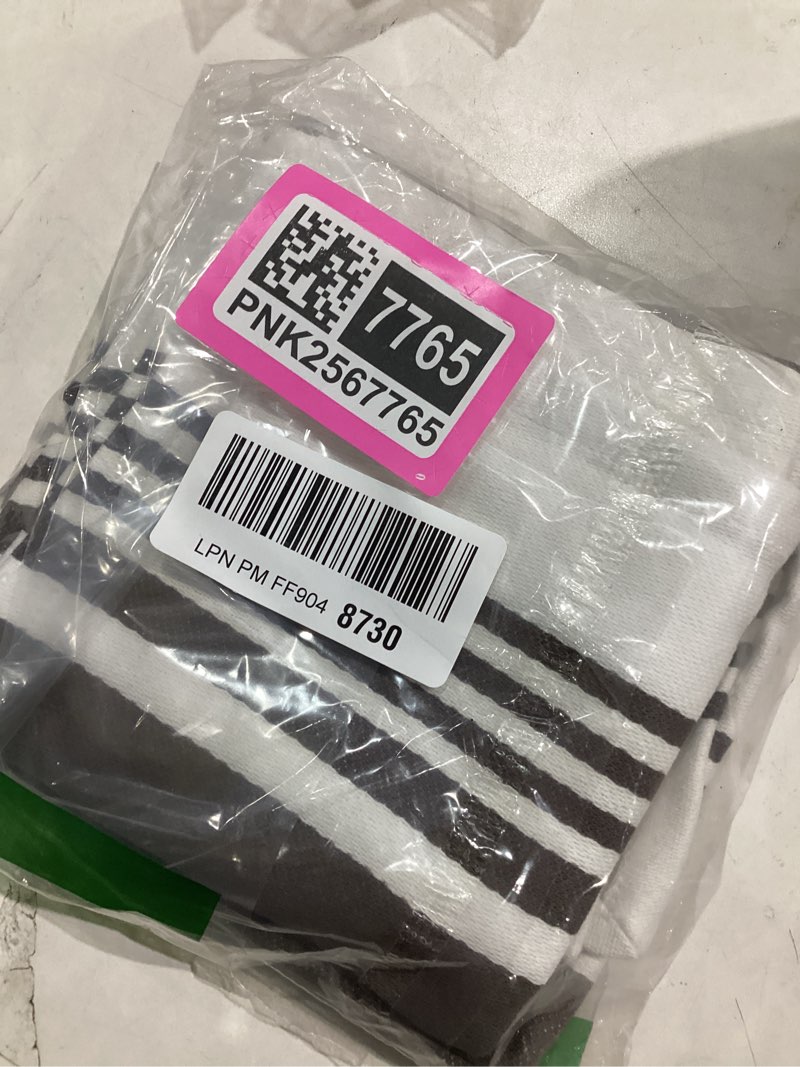 Condition photo showing Good Condition for Urban Villa Cotton Dish Cloth Set of 8, Highly Absorbent Super Soft Quick Drying 12x12 Inch Dish Cloths for Kitchen Cleaning & Drying Dishes Mitered Corner Trendy Stripes Kitchen Towels - Grey/White Dove Grey/White Dish Cloths - 8 Pack