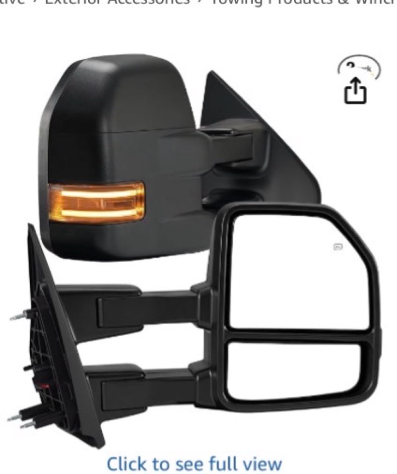 LUCTEND Tow Mirrors Compatible with 2004-2014 Ford F150 F-150 Pickup Truck, Extended Trailer Towing 