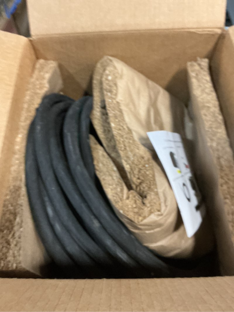 Condition photo showing As Is for POHIR 3/8" Pressure Washer Hose 50 FT for Cold and Hot Water Max 248°F with Quick Connect, 4800psi Kink Resistant Industry Grade Steel Wire Braided Synthetic Rubber Jacket with 2 M22 14mm Adapter Set