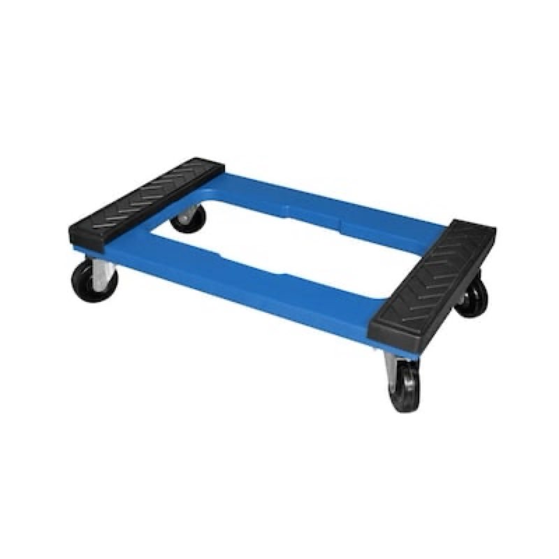 milwaukee 1000-lb capacity 4 -wheel blue resin dolly