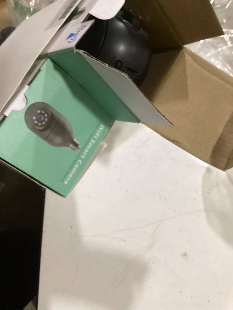 Condition photo showing Good Condition for wesecuu light bulb security camera -5g& 2.4ghz wifi 2k security cameras wireless outdoor motion detection and alarm,two-way talk,color night vision,human detection, bulb camera compatible with alexa 2k/2-pack black