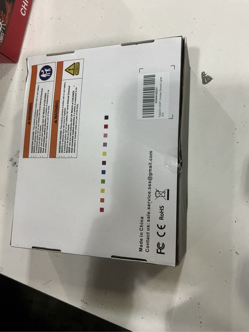 Condition photo showing New/Like New for RGB Outdoor Ground Lights, 200Ft Color Changing Pathway Lights with Remote & App Control, Waterproof Walkway Lighting, Wired for Garden Yard Lawn Patio Best for Holiday Party