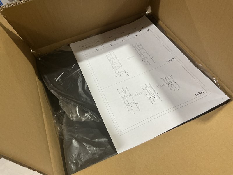 Condition photo showing Good Condition for Qupui 5 Tier Corner Shelf Stand, Tall Display Rack Multipurpose Shelving Unit, Storage Home Decor Organizer Shelves for Bedroom Living Room, Black 5-tier Black