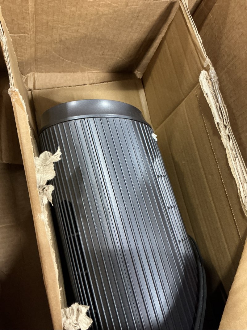 Condition photo showing As Is for space heater - 1500w ptc heaters for indoor use - portable heater with thermostat and remote - room heaters with 70° oscillation - quiet for office, bedroom, room 8 safety protections