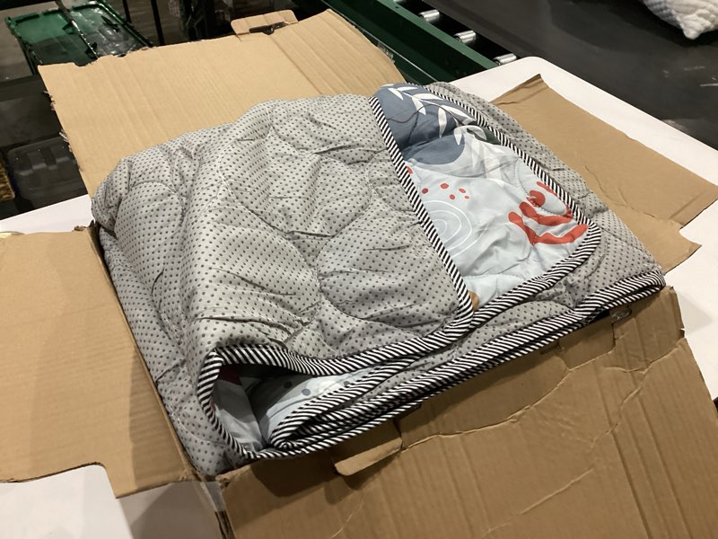 Condition photo showing Good Condition for 65" ×50" large baby playpen with mat, baby playard for babies and toddlers, play pens for indoor & outdoor, sturdy safety play yard with soft breathable mesh, anti-fall, grey 65 x 50 in+mat grey