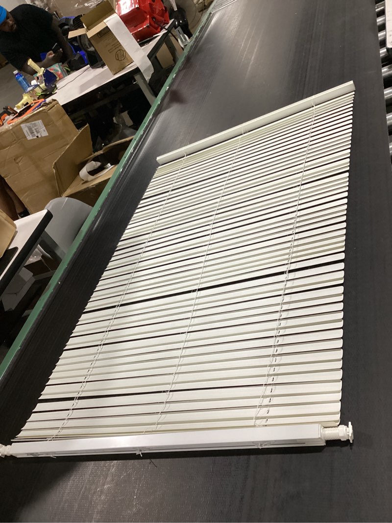 Condition photo showing New/Like New for chicology blinds for windows, mini blinds, window blinds, door blinds, blinds & shades, camper blinds, horizontal window blinds, white (commercial grade), 31" w x 36" h 31"w x 36"h white (commercial grade)