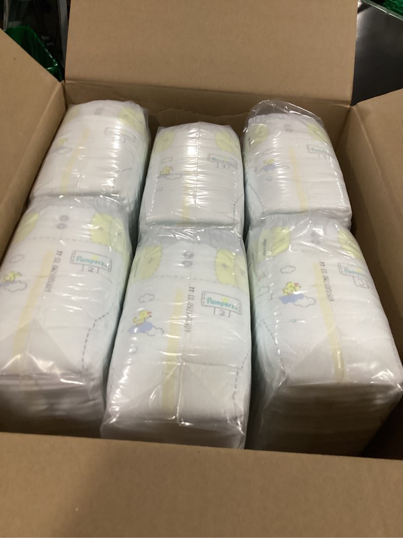 Condition photo showing New/Like New for pampers swaddlers diapers, size 3 (13-26 lbs), 168 count, absorbent, keeps baby dry and comfortable, skin safe disposable baby diaper size 3 168