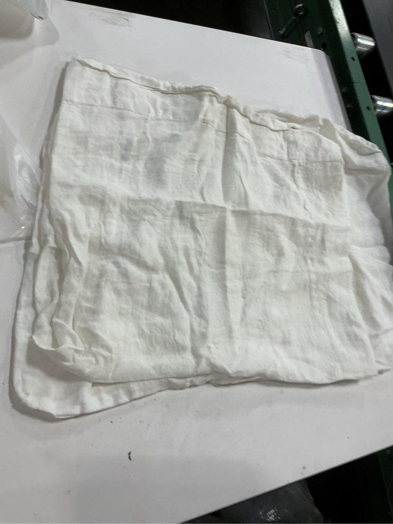Condition photo showing As Is for european linen sham set, standard, white