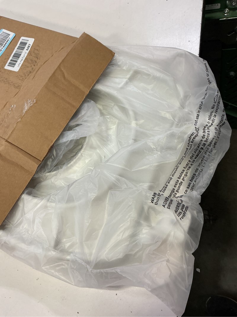 Condition photo showing Good Condition for mayfair little2big? elongated plastic toilet seat in white with sta-tite? seat fastening system? and whisper•close? hinge