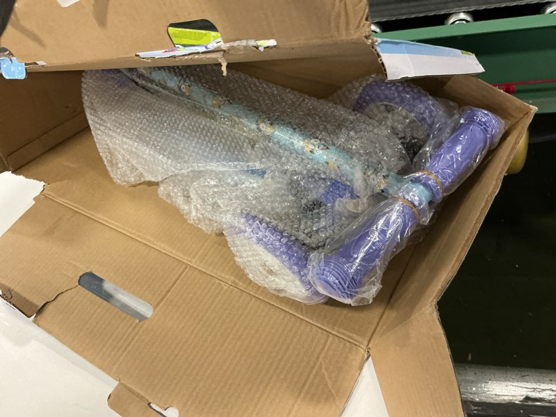 Condition photo showing New/Like New for Self Balancing Kick Scooter with Light Up Wheels, Extra Wide Deck, 3 Wheel Platform, Foot Activated Brake, 75 lbs Limit, Kids & Toddlers Girls or Boys, for Ages 3 and Up Bluey