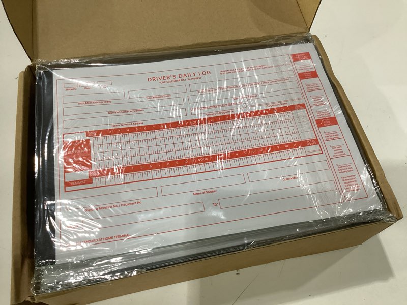 Condition photo showing New/Like New for 10 pack 2026 2027 new log book for truck drivers 8.5" x 5.5" daily log book with detailed driver vehicle inspection report recap for truck, 2-ply carbonless (typical) 10 typical