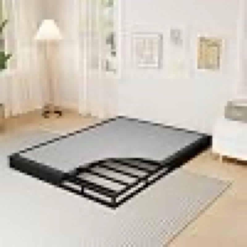 full size 5 inch box spring - heavy duty metal mattress foundation (2500lbs capacity), noise-free, easy assembly with removable cover