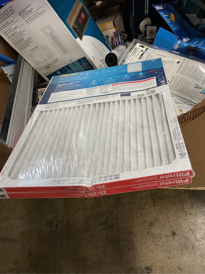Condition photo showing As Is for Filtrete 2-Pack Micro Allergen Extra Reduction 20-In X 20-In X 1-In Electrostatic Pleated Air Filter