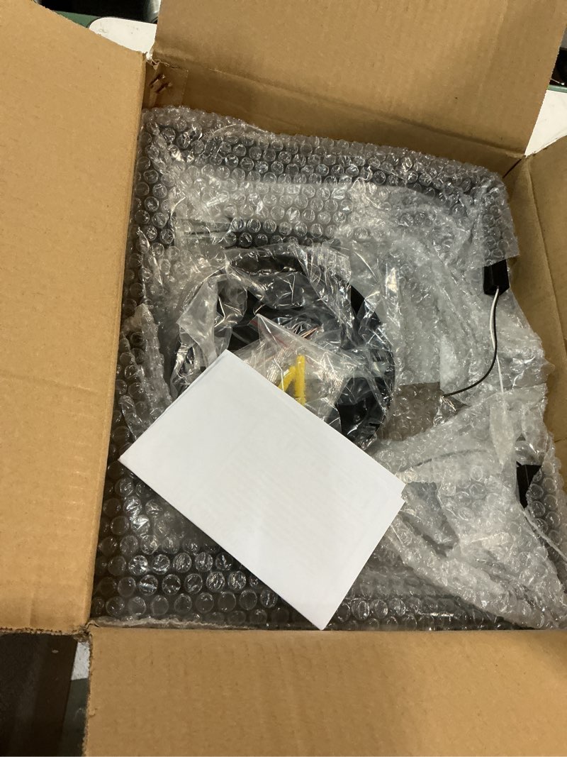 Condition photo showing Good Condition for Semi Flush Mount 4-Light Black Ceiling Light, Modern Farmhouse Industrial Light with Geometric Metal Shade, Kitchen, Hallway, Bathroom Fanrmhouse ceiling 4-Light