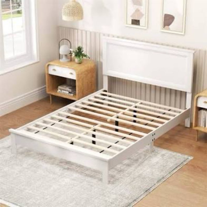 (Incomplete only 1 box) bed frame model white model R-265512