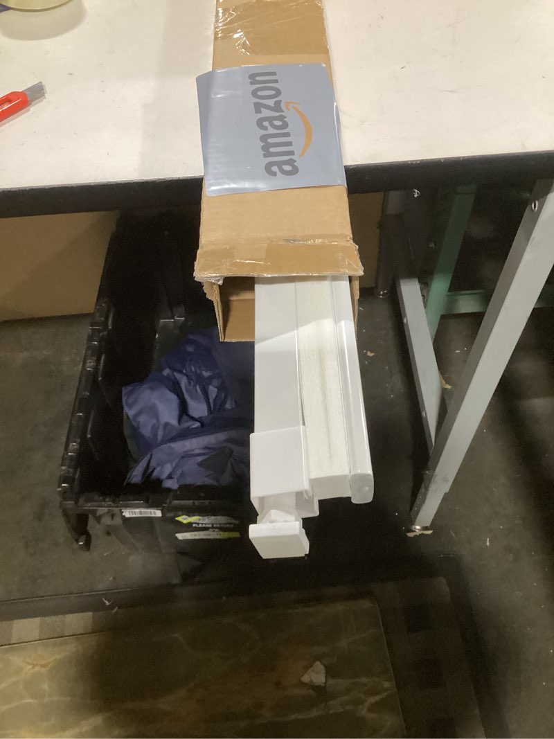 Condition photo showing As Is for LazBlinds Cordless Cellular Shades, No Tools No Drill Light Filtering Honeycomb Shades Pleated Blinds for Windows, 34'' W x 36'' H, White Light Filtering-white 34'' W x 36'' H