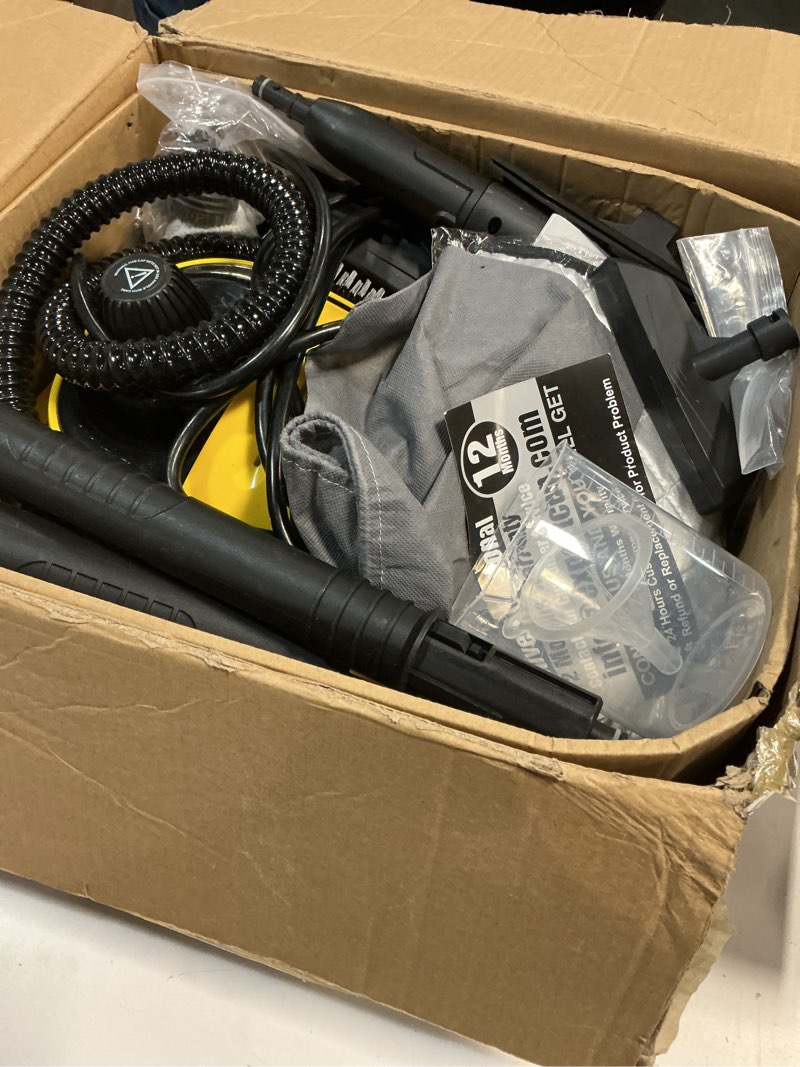 Condition photo showing Good Condition for Premium Heavy Duty Canister Steam Cleaner with 26 Accessories, High-Temperature Mop for Floors, Tiles, Car Detailing & More, 1.4L Portable Tank, Chemical-Free, Child Lock & Effortless Operation