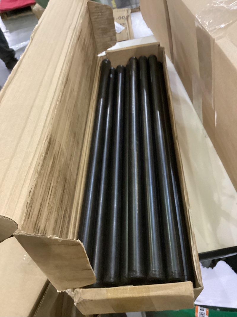 Condition photo showing As Is for 3/4” x 24 ” Black Malleable Steel Nipples Fitting, 3/4 Inches Threaded Pipe Nipples, DIY Steampunk Industrial Vintage Style, 10 Pack. 3/4'' x 24'' 10