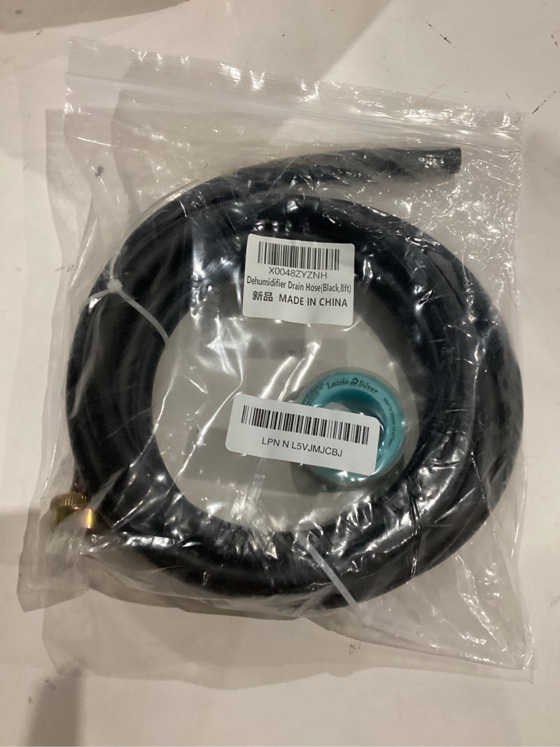 Condition photo showing Good Condition for 8FT Dehumidifier Drain Hose with 3/4 Inch FHT Connector, Featuring Rust-Resistant Brass Fittings for Leak-Proof Connection, Perfectly Compatible with Most Dehumidifier Brands?7 Length Options? Black 8FT