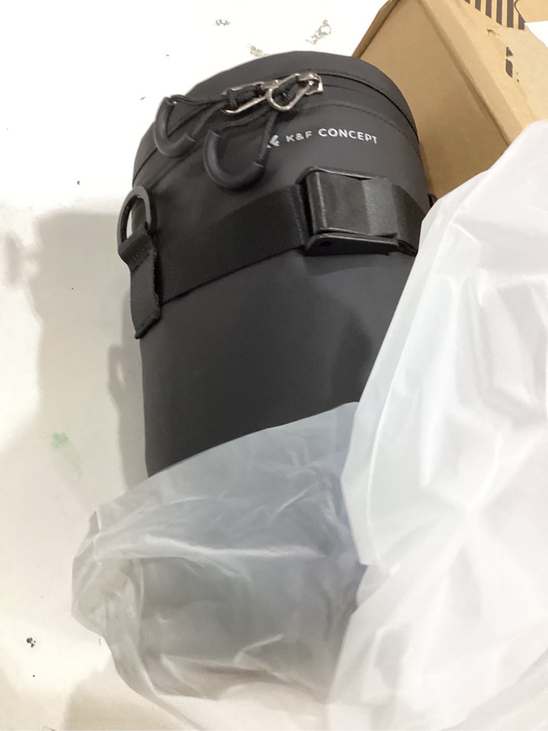 Condition photo showing Good Condition for k&f concept camera lens pouch case, waterproof zipper lens protective bag, shockproof all-round camera lens carry bag for dslr slr lens size below 4.53" x8.6" (d x h) black 04-xl