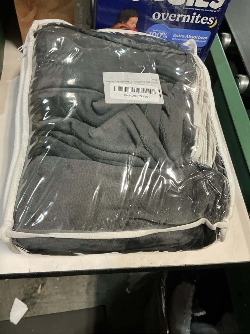Condition photo showing Good Condition for Electric Heated Blanket Full Size 72×84, Breathable & Luxurious Flannel, Soft Warm Gift with Over-Heat Protection, 4 Heating Levels & 10 H Auto Shut Off, Machine Washable, Dark Grey 01 - Dark Grey 72"x84" (Full Size)