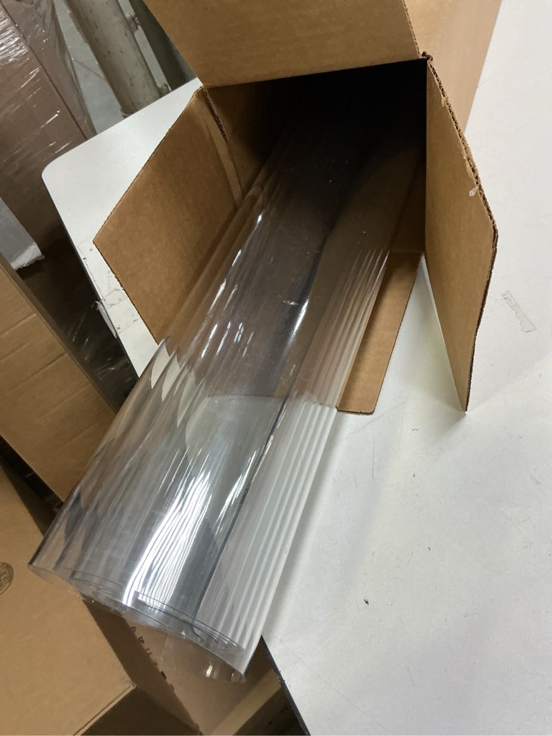 Condition photo showing Good Condition for 18 X 36 Inch Frosted Table Protector,2mm Thick Plastic Table Cover, Clear Plastic Tablecloth Protector, Grime Proof and Easy to Clean, Suitable for Dining Table? Coffee Table?Dresser 36" x 18" (Rectangular) Frosted 2mm Thick