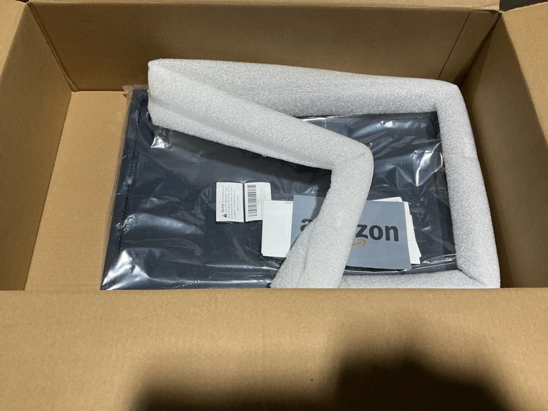 Condition photo showing Good Condition for 20x14 Inch Rectangular Ottoman Tray | Textured PU Leather, Waterproof & Heat-Resistant Storage for Coffee/Dining Tables, Sofa, Bed, Entertainment & Party (Navy Blue, 20 * 14in) Navy Blue 20" x 14" x 1.5"