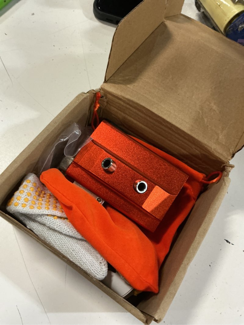 Condition photo showing Good Condition for 2026 upgraded chainsaw sharpener, portable hand crank tool with 5 sharpening rods, storage bag, gloves & cleaning brush - chainsaw sharpening jig kit for chain saw and electric saw small orange