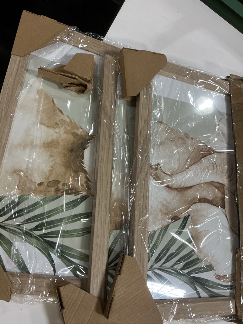 Condition photo showing Good Condition for Tanmart Animal Wall Art Pictures Baby Nursery Canvas Wall Art Decor Safari Animal Prints Jungle Kids Wall Art Woodland Nursery Wall Decor Giraffe Jungle Poster for Room 16x24 Inch Unframed Set of 3