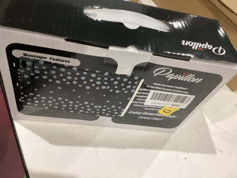 Condition photo showing As Is for Papillon Back Massager with Heat,Shiatsu Neck Massager Pillow for Back,Neck,Shoulder,Foot & Lower Back Pain Relief,Electric Kneading Massager, Gifts for Women/Men/Dad/Mom/Fathers Day/Mothers Day Black