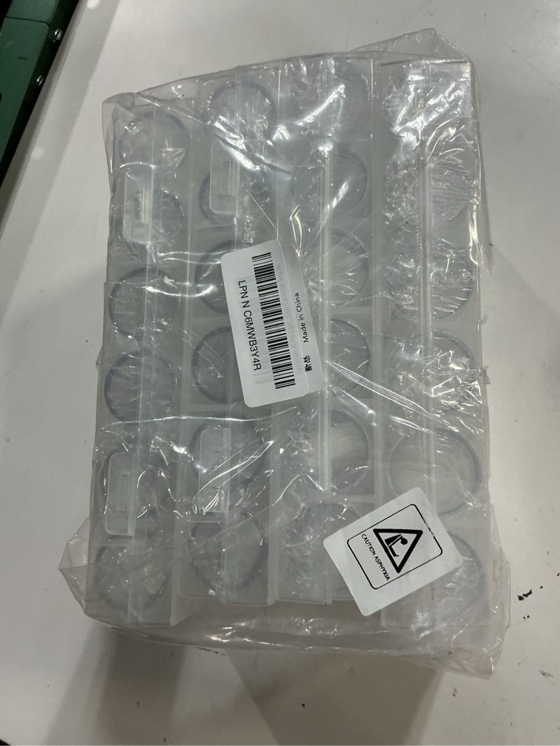 Condition photo showing Good Condition for 48 pcs coin tubes, assorted sizes cent nickel dime storage tubes with screw lid, plastic coin holders with box, quarter holders for coin collection supplies