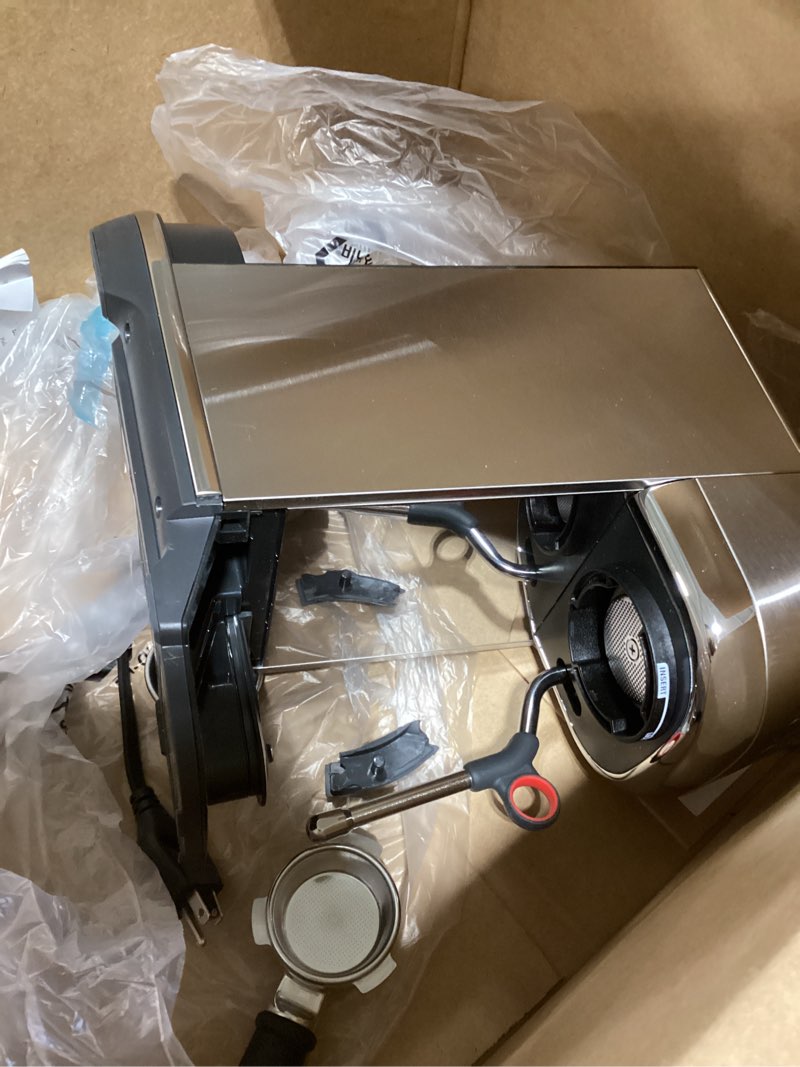 Condition photo showing As Is for breville bambino plus, black stainless steel